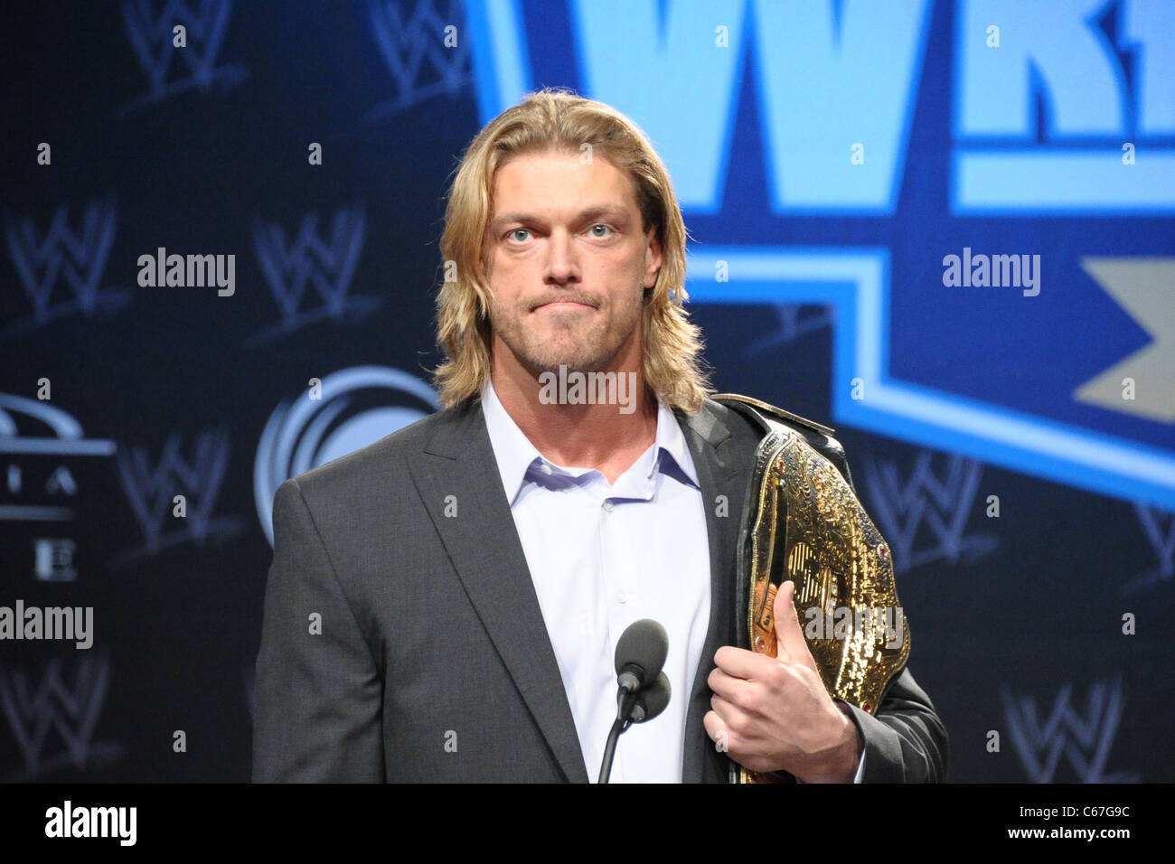 En présence de pointe pour WRESTLEMANIA XXVII Conférence de presse, Hard Rock Café, New York, NY Le 30 mars 2011. Photo par : Rob riche/Everett Collection Banque D'Images