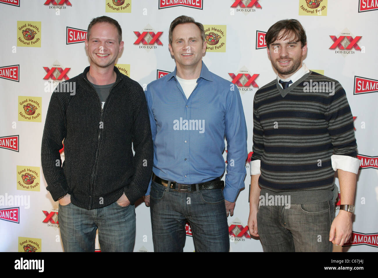 Simon, Arthur Lee Tergesen, Jared Moshé, de Silver Tongues aux arrivées pour 2011 Slamdance Film Festival tapis rouge de la soirée d'ouverture, Treasure Mountain Inn, Park City, UT 21 janvier 2011. Photo par : James Atoa/Everett Collection Banque D'Images