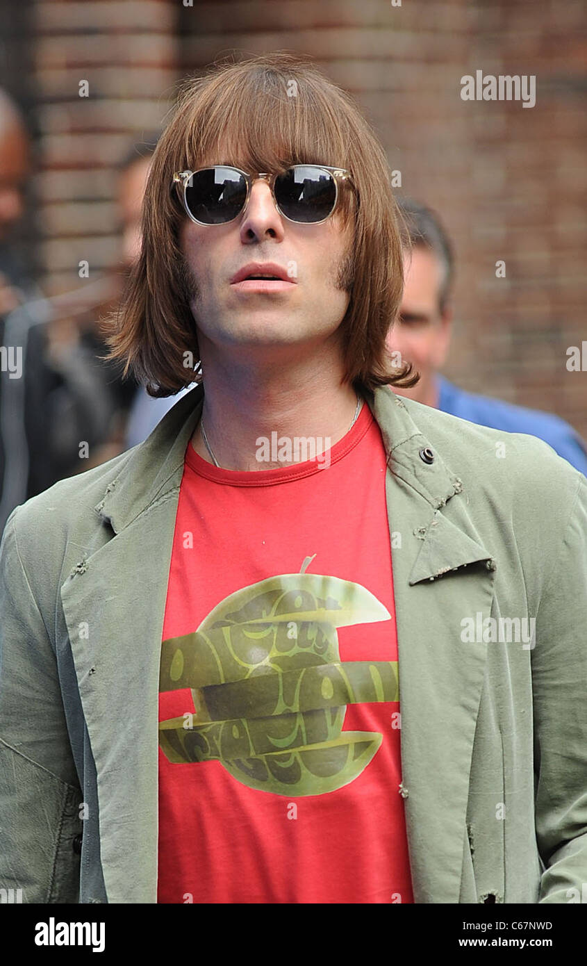 Liam Gallagher en apparence pour le talk show Late Show with David Letterman - WED, Ed Sullivan Theater, New York, NY, le 22 juin Banque D'Images