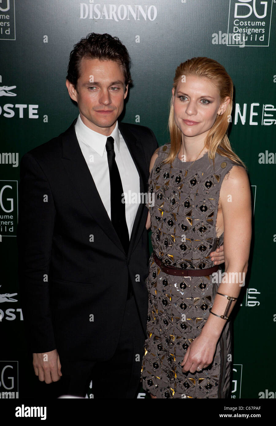Hugh Dancy, Claire Danes aux arrivées pour 13 e les concepteurs de costumes Guild Awards, Beverly Hilton Hotel, Los Angeles, CA, le 22 février 2011. Photo par : Emiley Schweich/Everett Collection Banque D'Images