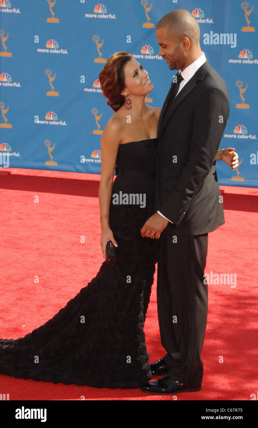 Eva Longoria Parker, Tony Parker à l'arrivées de Academy of Television Arts & Sciences 62e Primetime Emmy Awards - Arrivals, Nokia Theatre, Los Angeles, CA le 29 août 2010. Photo par : Dee Cercone/Everett Collection Banque D'Images