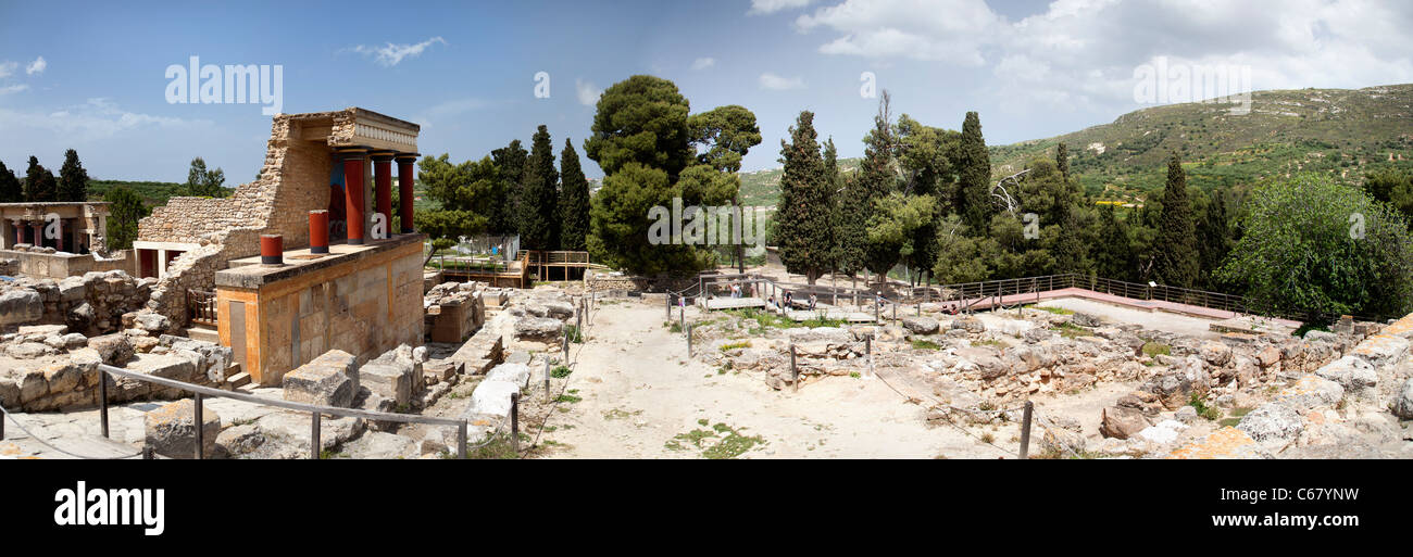 Site archéologique de Cnossos (Crète, Grèce) Banque D'Images