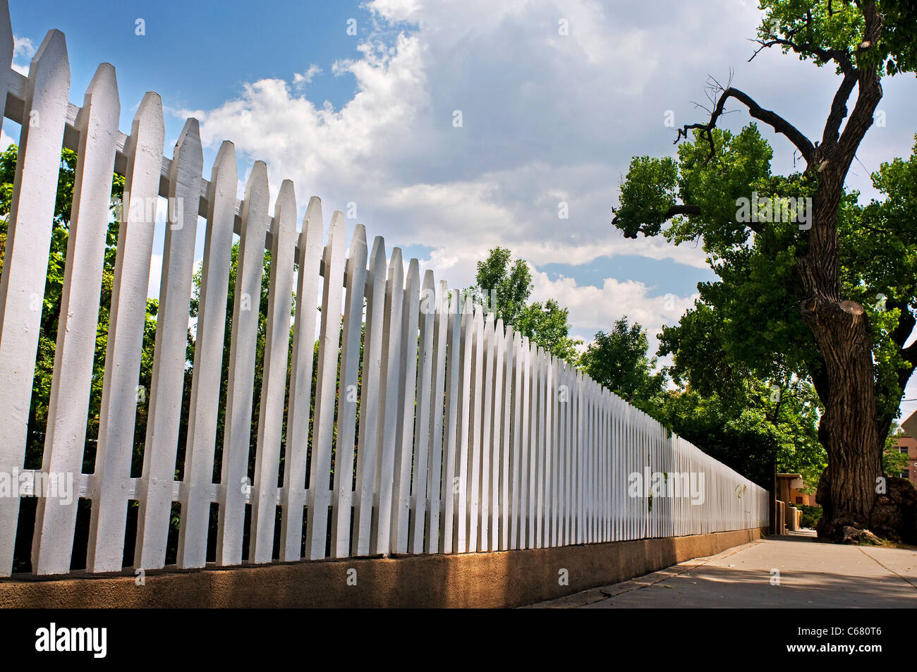 Clôture blanche Banque D'Images