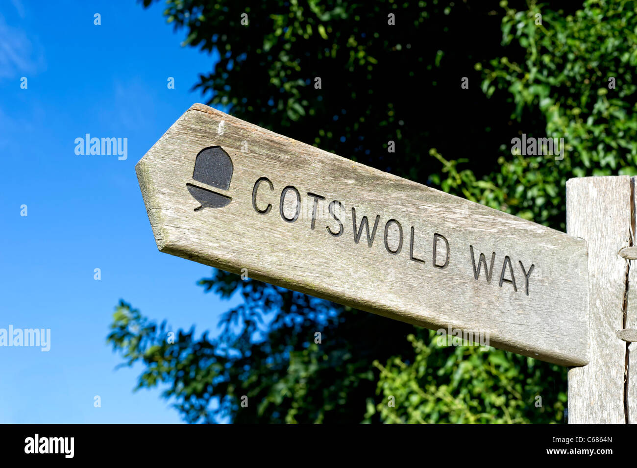 Panneau de chemin des cotswolds Banque de photographies et d’images à