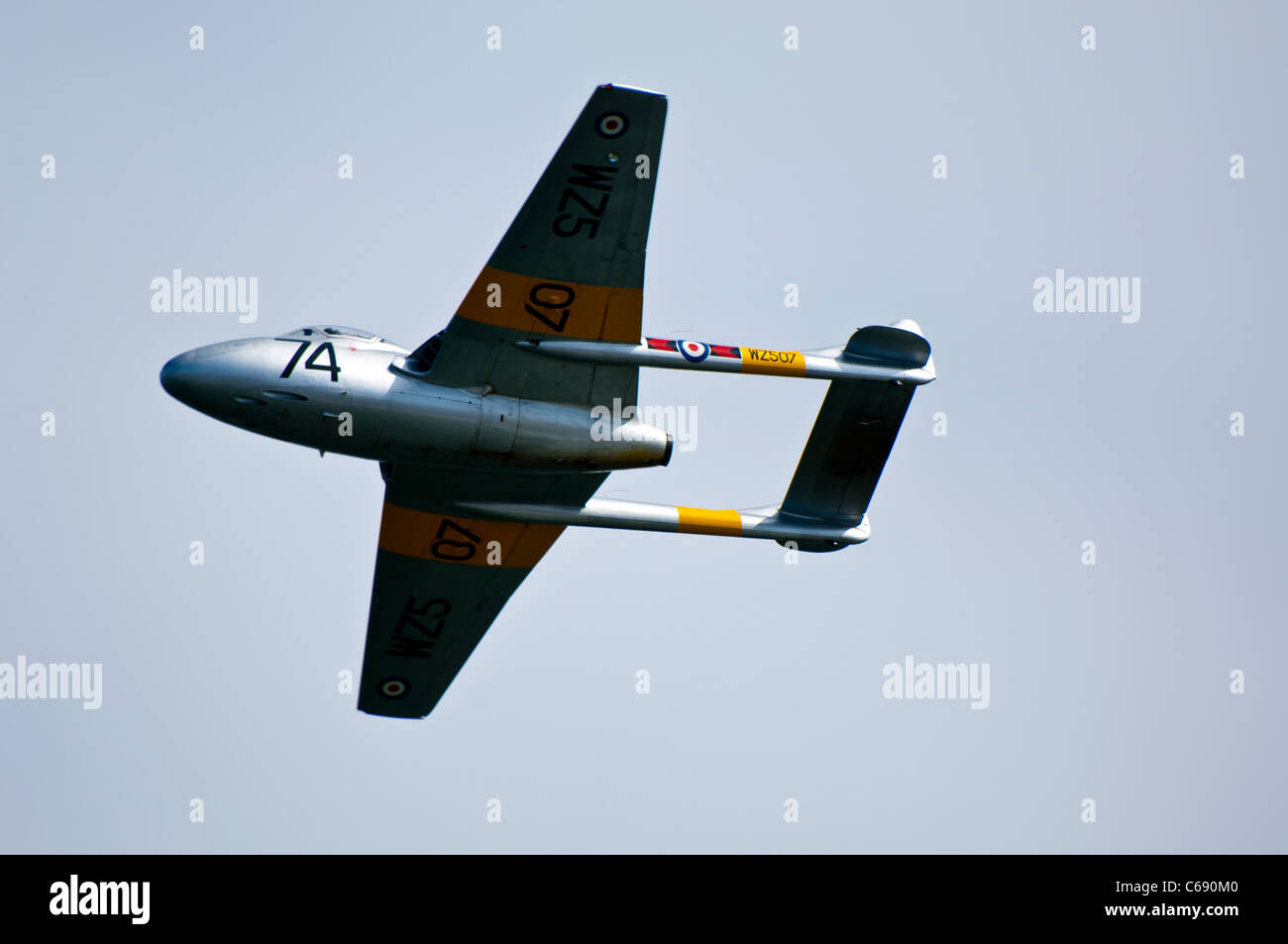 De Havilland Vampire à Sunderland air show Banque D'Images
