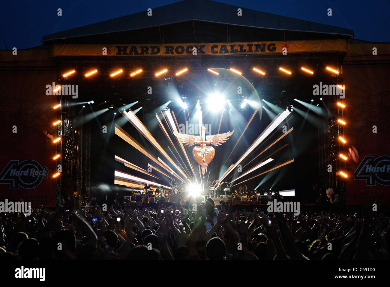 Hard Rock concert d'appel, Hyde Park, London, England, UK. Banque D'Images