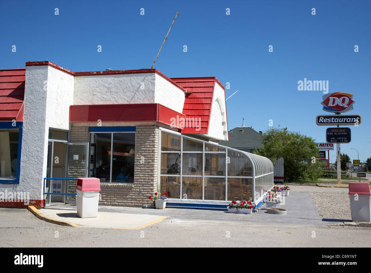 Roadside restaurant dairy queen moosomin Saskatchewan Canada Banque D'Images