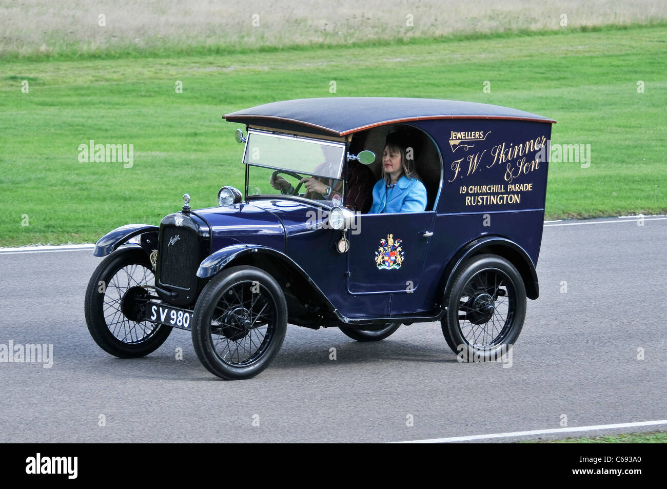 1928 Austin 7 Van Banque D'Images