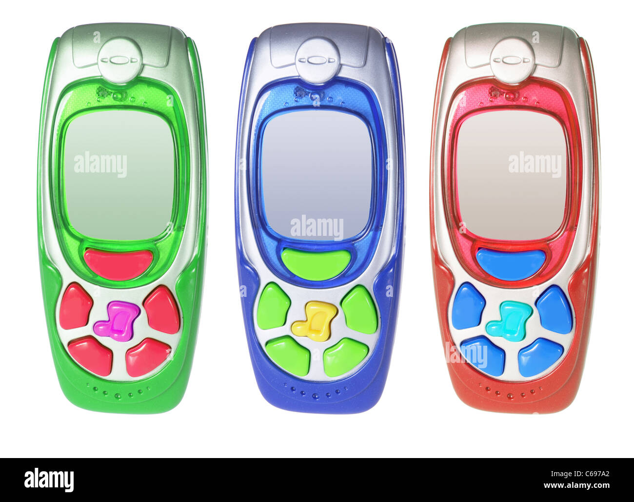 Téléphones mobiles jouet Banque D'Images