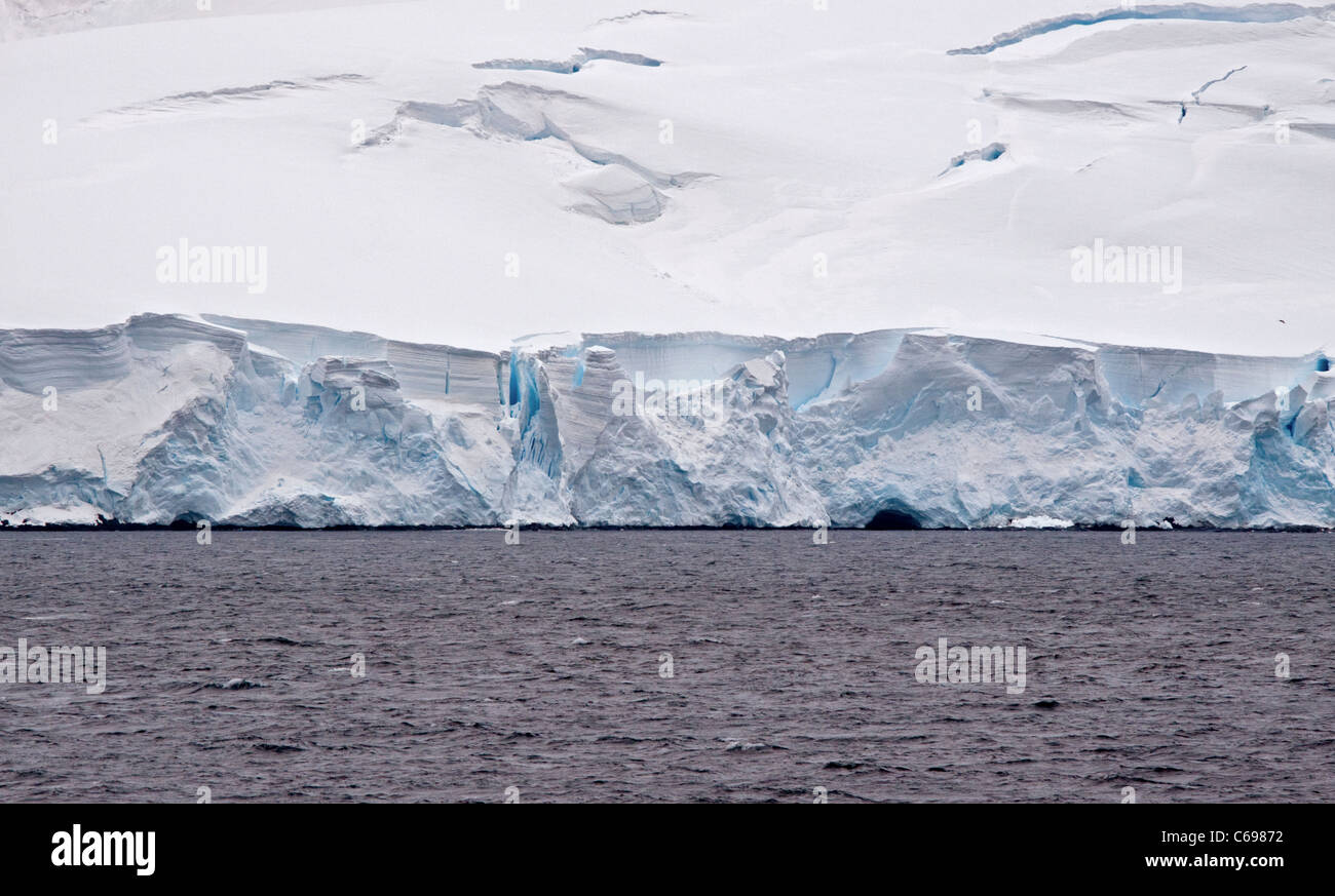 Plateforme de glace, Péninsule Antarctique Banque D'Images