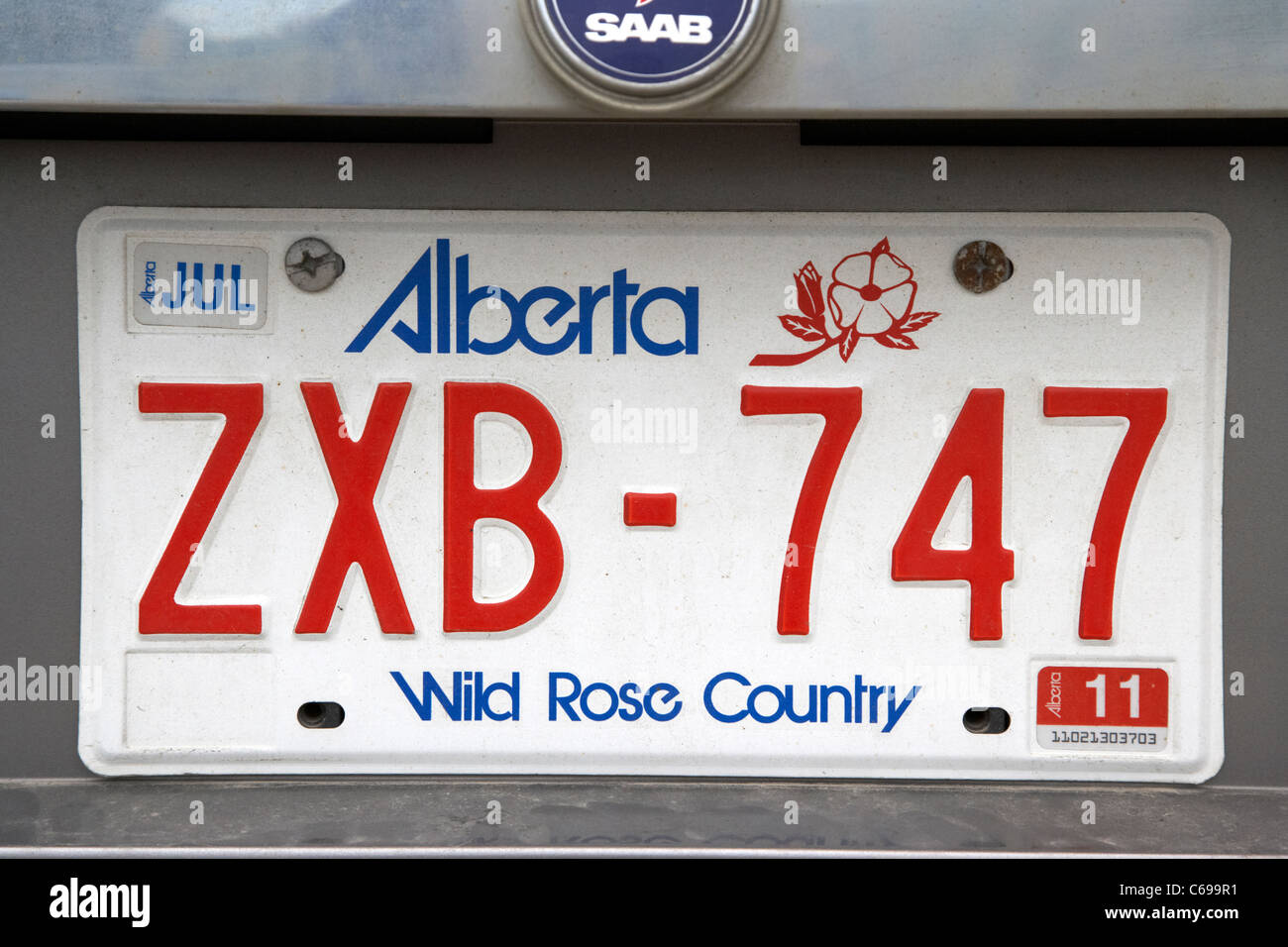 Plaques d'immatriculation canadiennes Banque de photographies et d