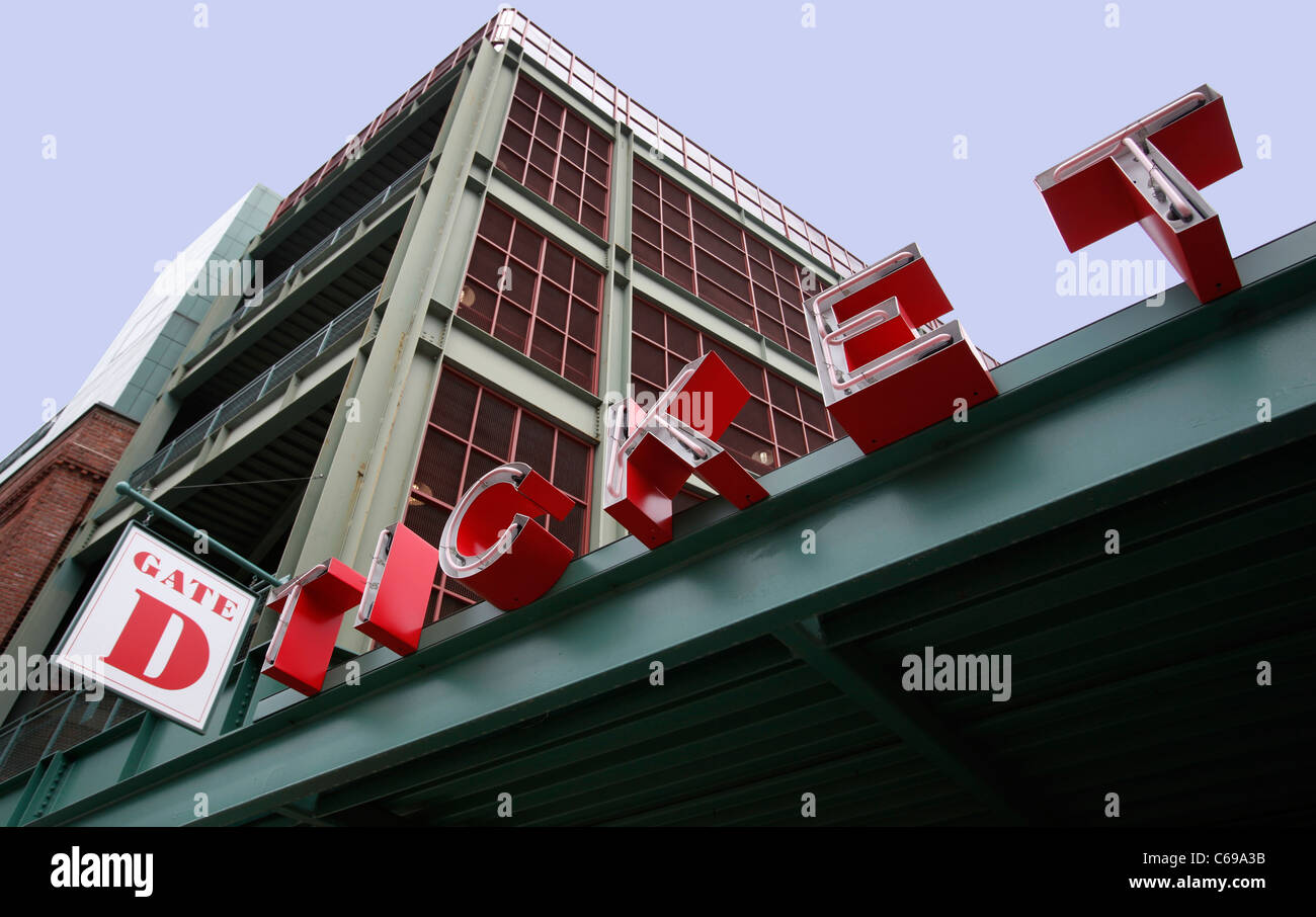 Ticket veuve à Fenway Park à Boston Banque D'Images