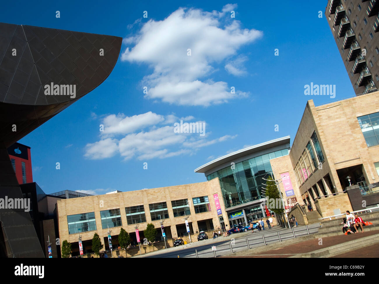 L'entrée du Lowry Outlet Mall sur les Quais de Salford, près de Manchester en Angleterre Banque D'Images