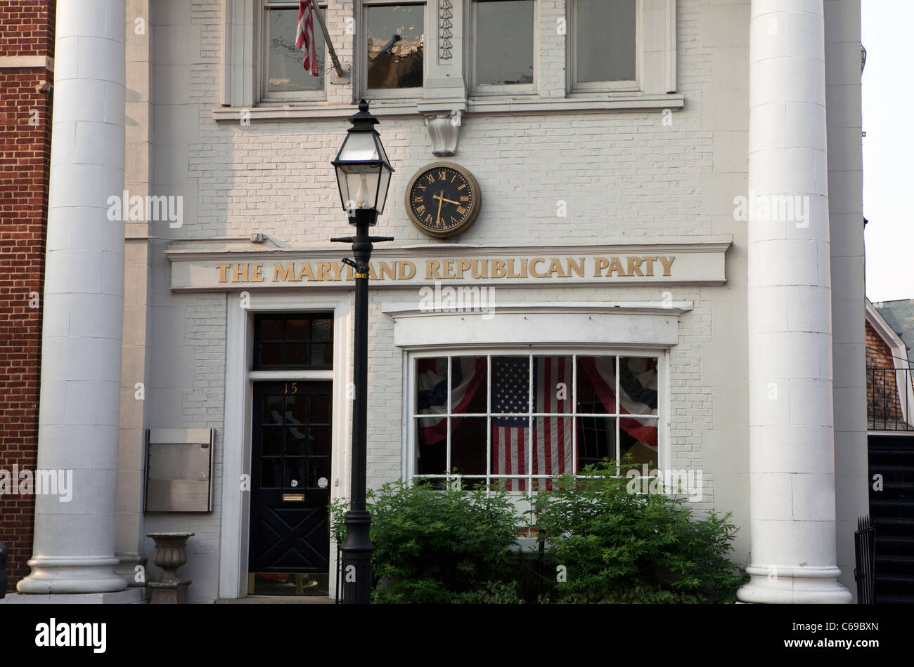 Une vue sur le siège du Parti républicain à Annapolis (Maryland) Banque D'Images
