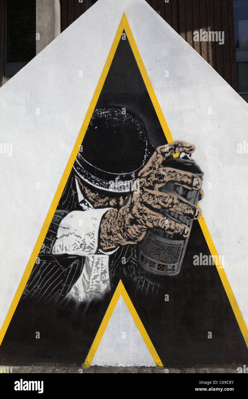 Bristol, Angleterre street art festival Grafetti, paysage urbain Banque D'Images