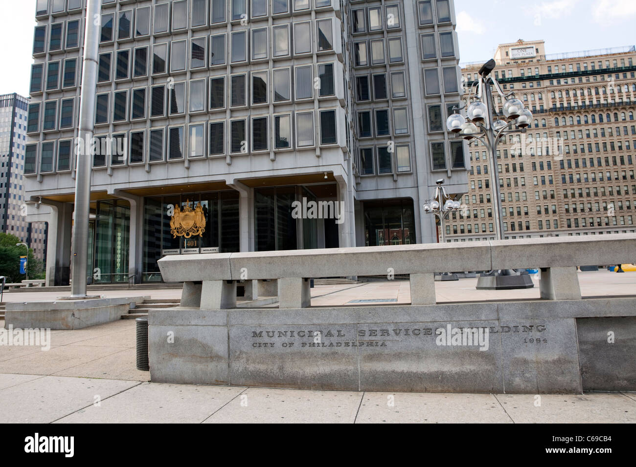 Une vue de la construction des services municipaux à Philadelphie, Pennsylvanie Banque D'Images