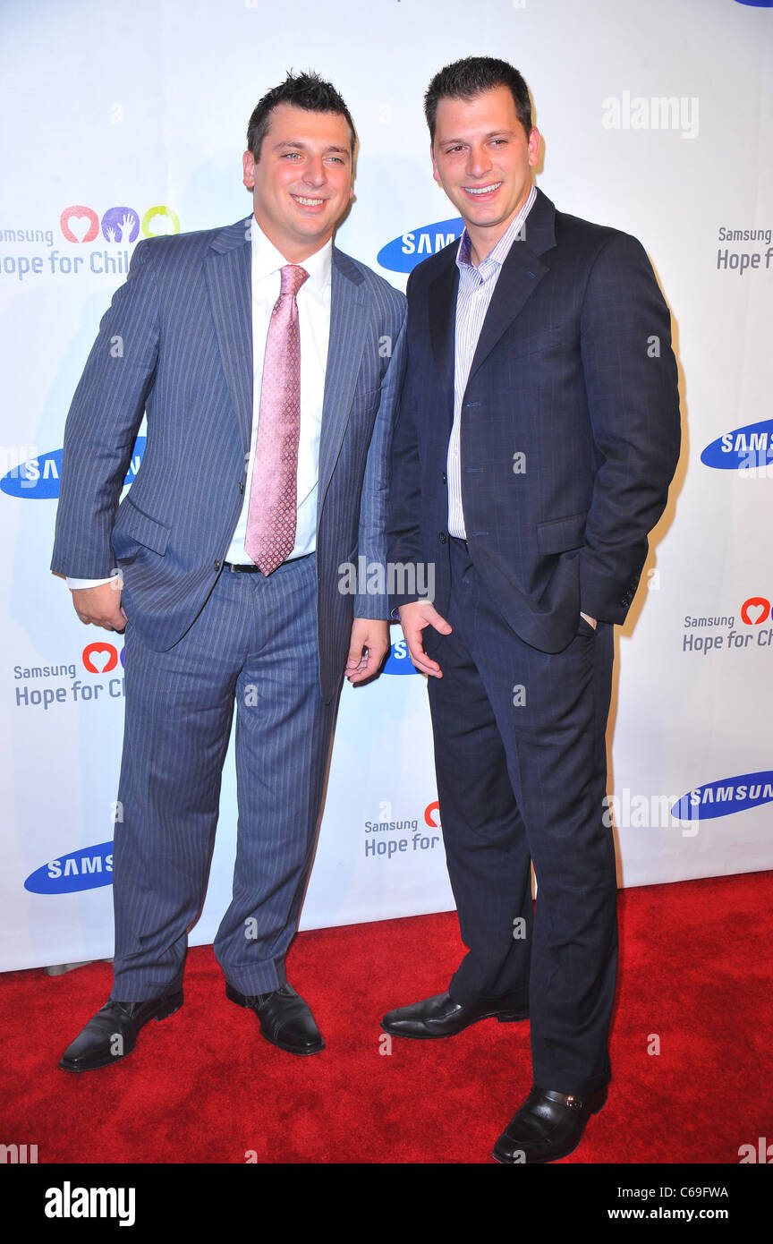 Chris Manzo, Albie Manzo aux arrivées pour 10e Gala Samsung l'espoir pour les enfants, restaurant Cipriani Wall Street, New York, Banque D'Images