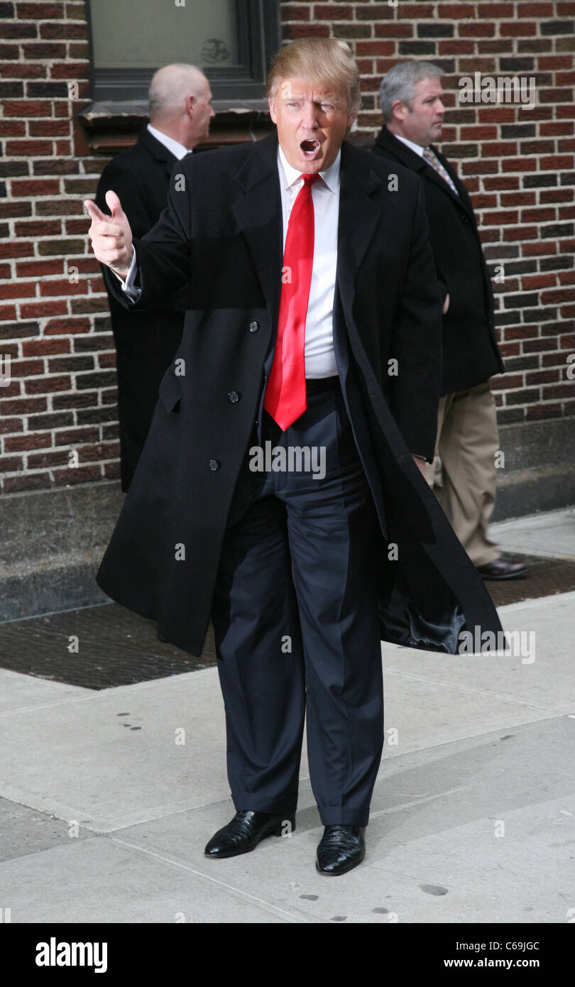 Donald Trump à talk show de comparution dans le Late Show with David Letterman - WED, Ed Sullivan Theater, New York, NY 2 Mars, 2011. Photo par : Rob Kim/Everett Collection Banque D'Images