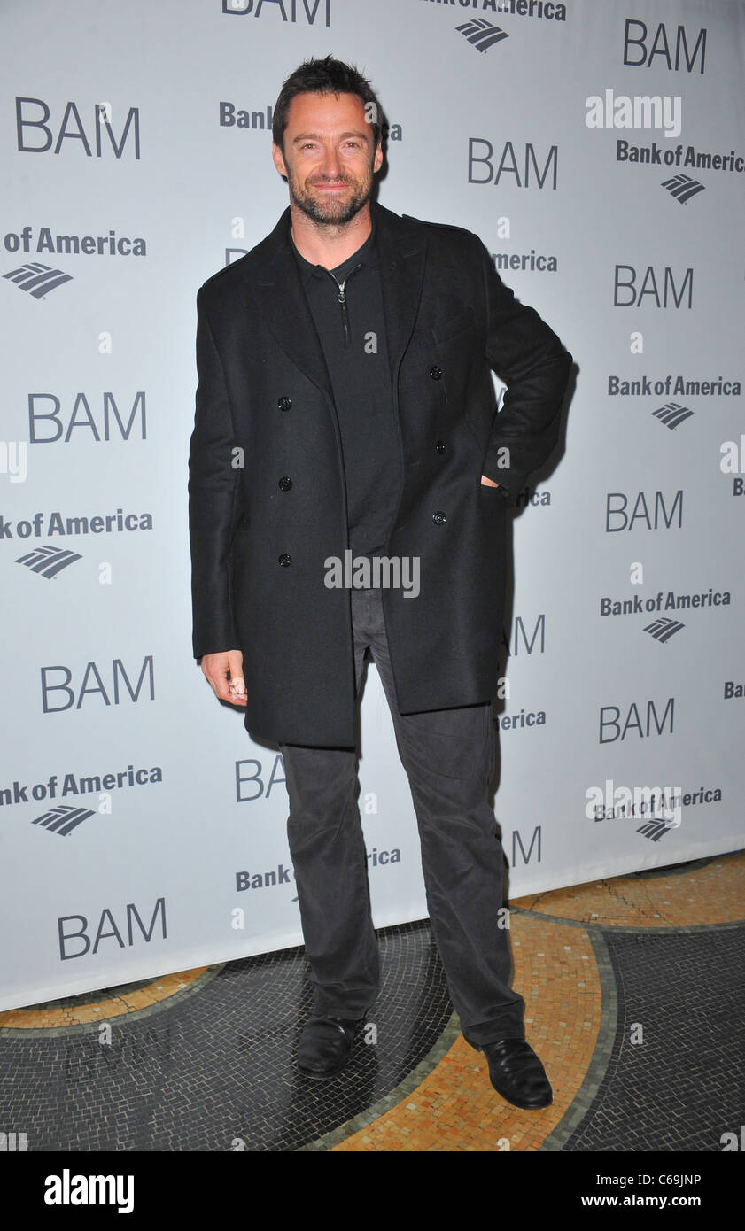 Hugh Jackman en présence de Brooklyn Academy of Music BAM 2011 Gala d'ouverture du théâtre nuit Performances du journal d'un fou, Howard Gilman Opera House, Brooklyn, NY 10 mars 2011. Photo par : Gregorio T. Binuya/Everett Collection Banque D'Images