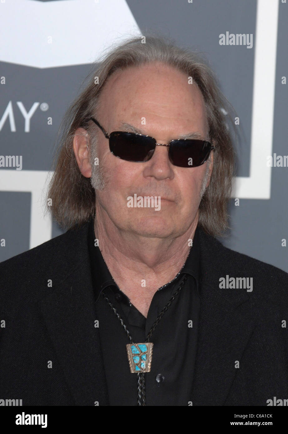 Arrivées à Neil Young pour la 53e édition des Grammy Awards, Staples Center, Los Angeles, CA, le 13 février 2011. Photo par : Elizabeth Goodenough/Everett Collection Banque D'Images