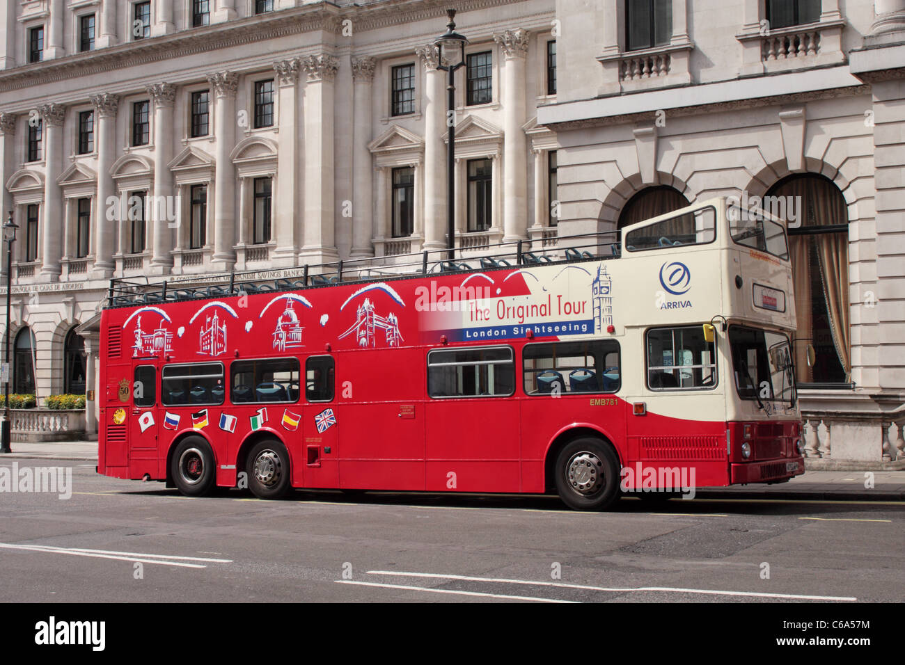 London open top city tour bus Banque D'Images