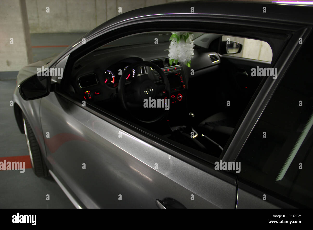 C'était un shoot d'une Volkswagen Polo 6R interior Banque D'Images