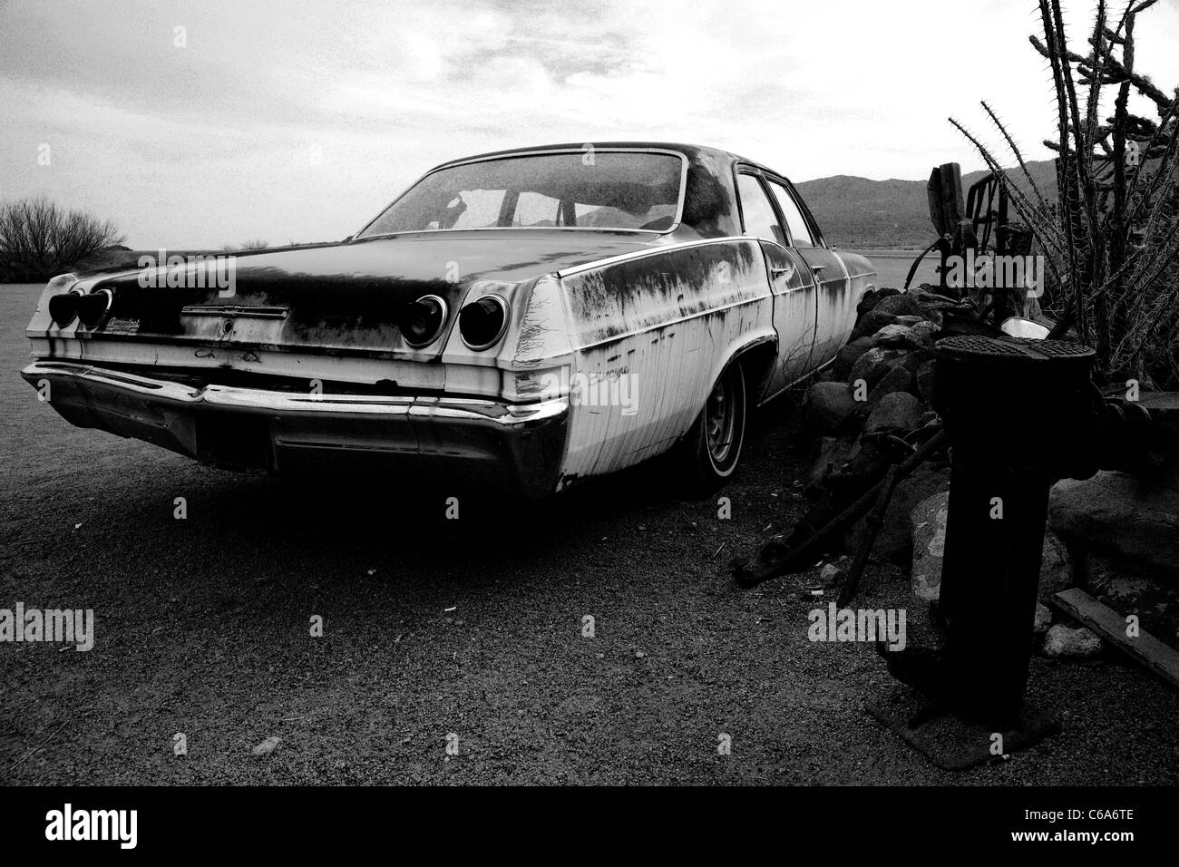 Vieille station d'essence/museum de micocoulier, sur la route 66. Endroit magnifique, l'impression de voyager dans le temps ! Banque D'Images