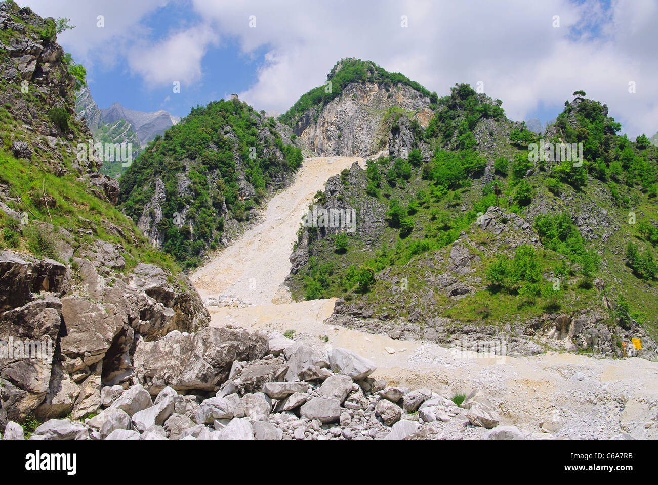 Carrara Marmor Steinbruch - Fosse en pierres de marbre de Carrare 21 Banque D'Images