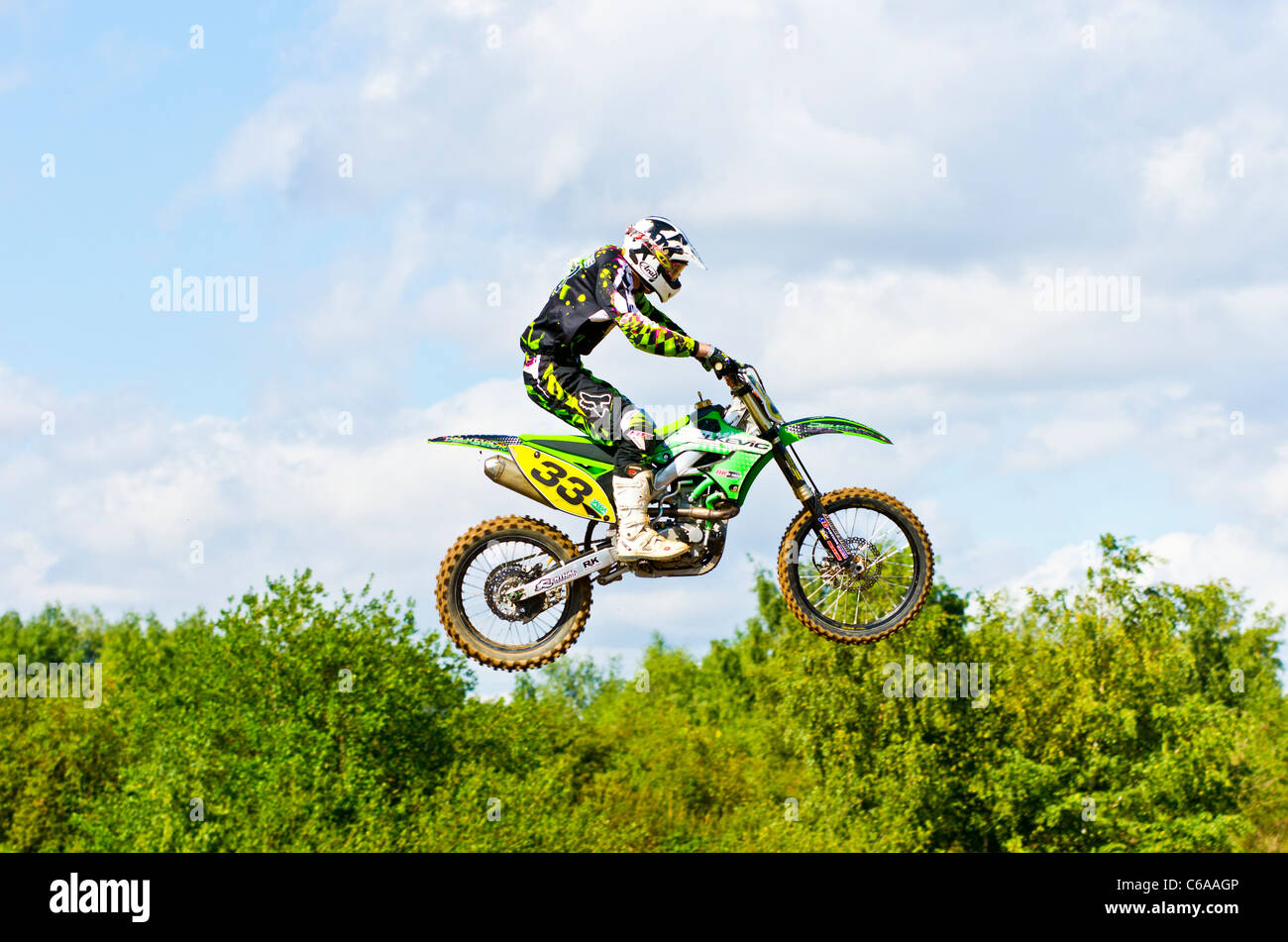 Course de motocross @ Finningley, Yorkshire, Royaume-Uni Banque D'Images