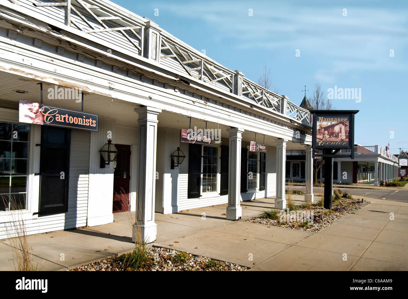 Boutiques dans le Centre dans le centre-ville de Nappanee Nappanee au coeur de Amishland dans le nord de l'Indiana, Banque D'Images