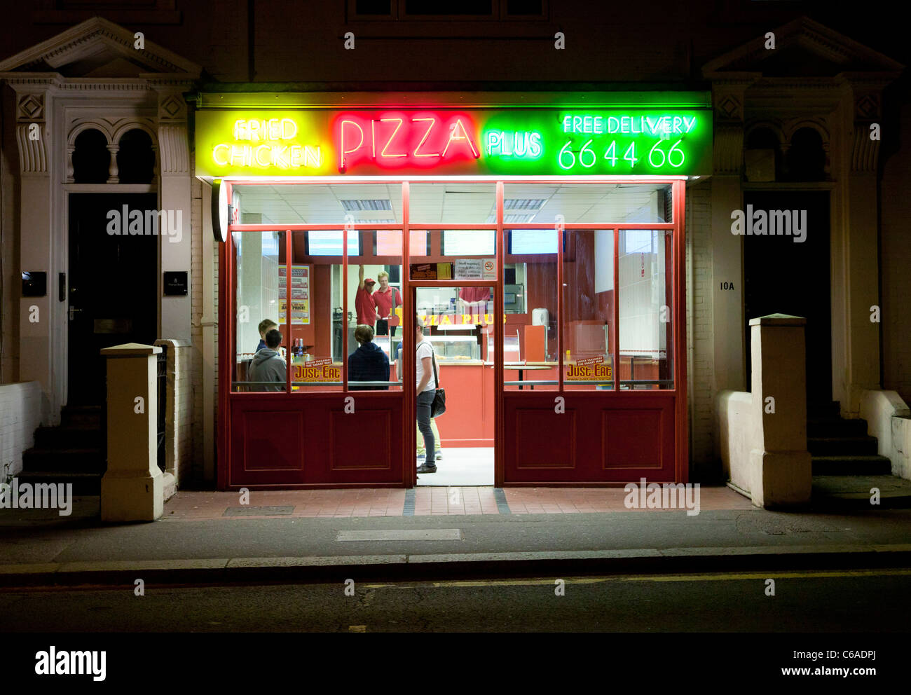 Pizza à emporter et restaurant à Norwich, Royaume-Uni Banque D'Images