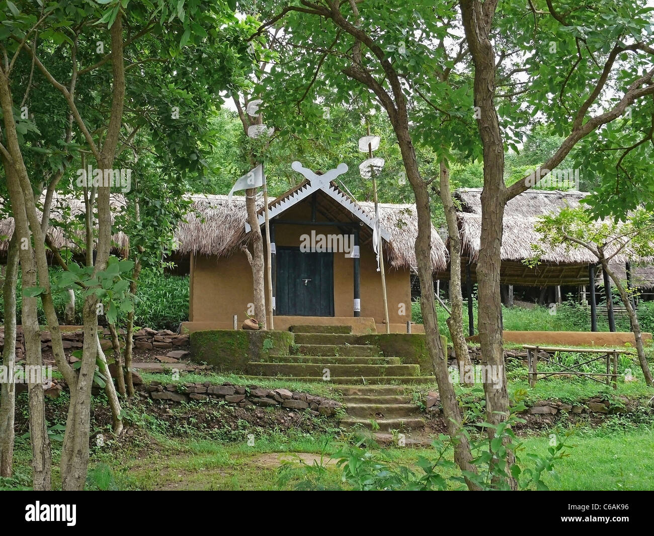 Chambre des tribus, Umanglai, Manipur, Inde Banque D'Images