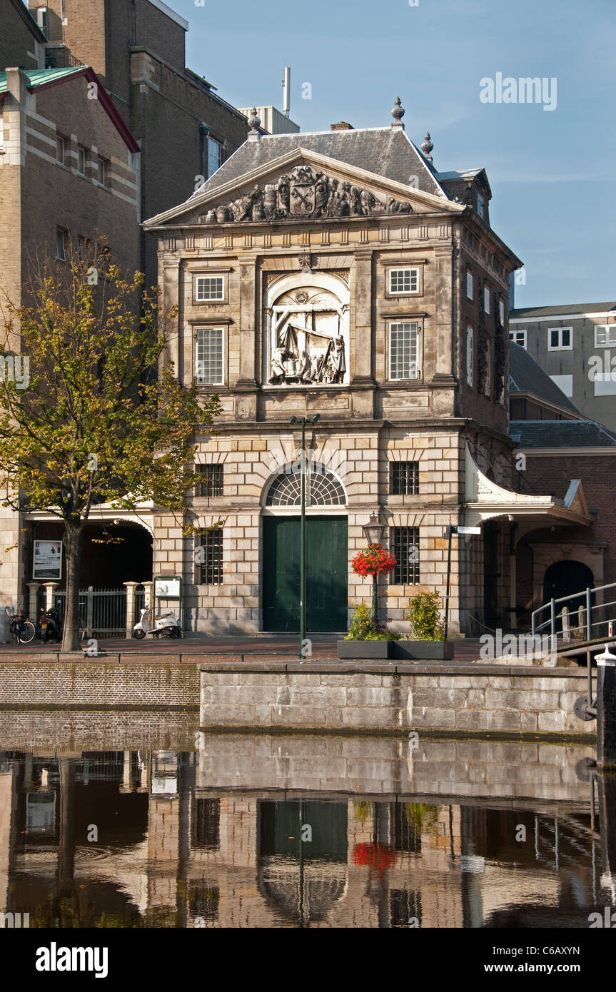 Leiden Nieuwe Rijn Pays-bas équilibre clou Banque D'Images