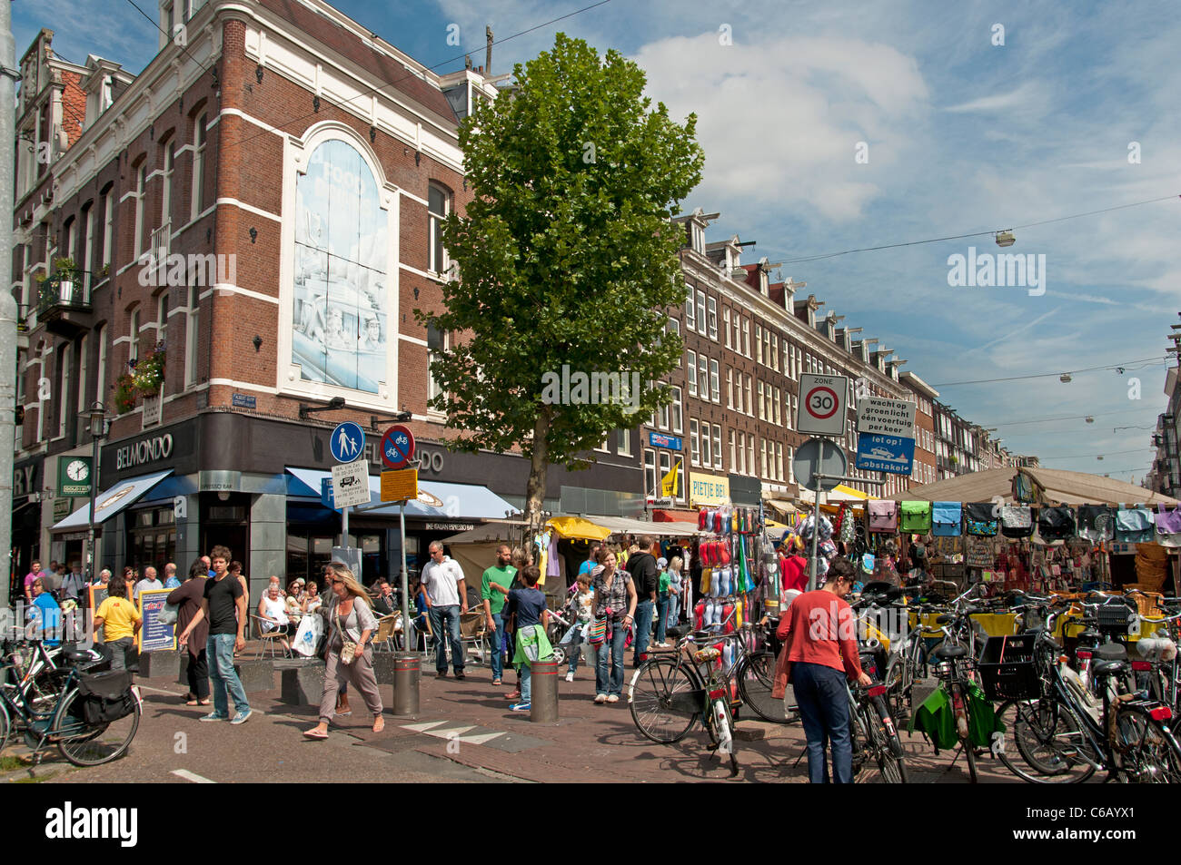 Albert Cuypstraat Cuyp Market Amsterdam Pays-Bas Banque D'Images