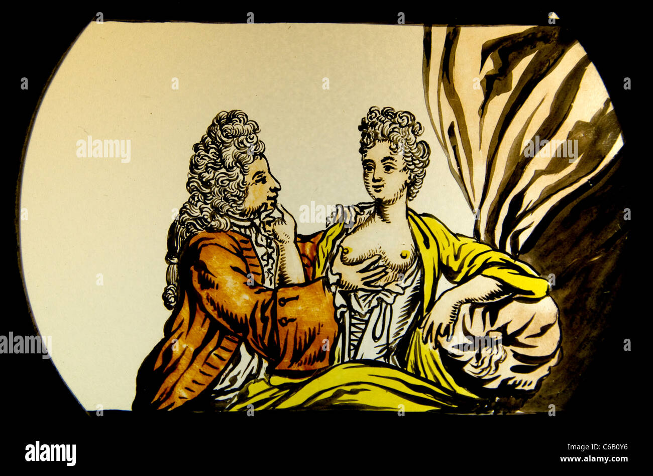 Laterna Magica lanterne magique au début de l'image type de projecteur d'image avancés Hollande Pays-Bas 17ème siècle Banque D'Images