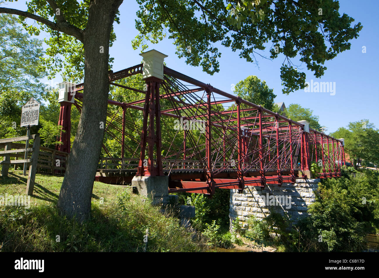 Bollman fer à repasser Truss Bridge, B & O Railroad 1869 Savage, Maryland National Historic Landmark, dernier survivant des fer à repasser pont RR en États-Unis Banque D'Images