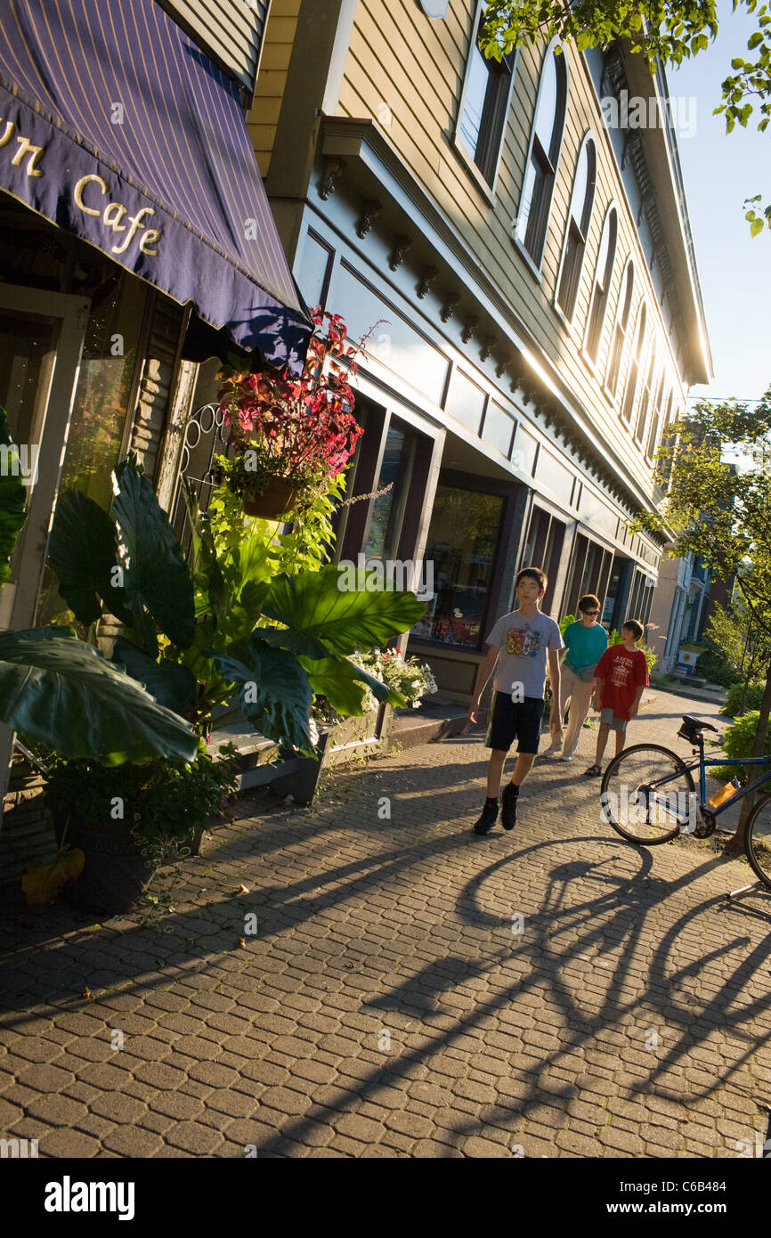 Frenchtown, New Jersey, un village sur la rivière Delaware Banque D'Images
