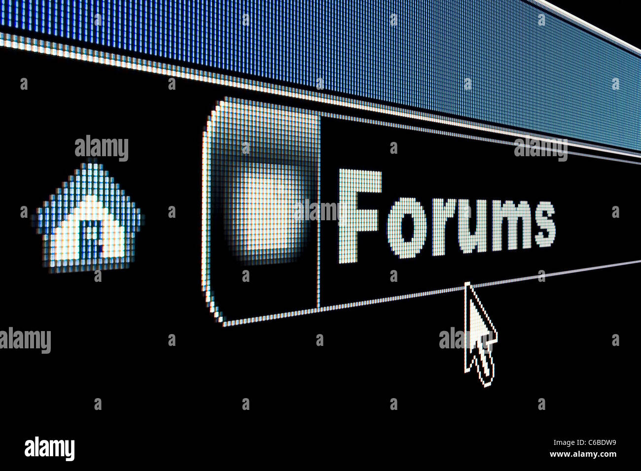 Concept des Forums sur un navigateur internet l'adresse URL Banque D'Images