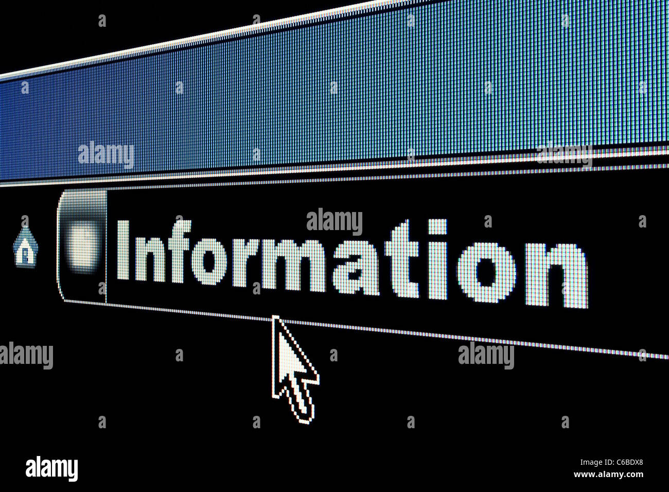 Concept de l'information sur un navigateur internet l'adresse URL Banque D'Images