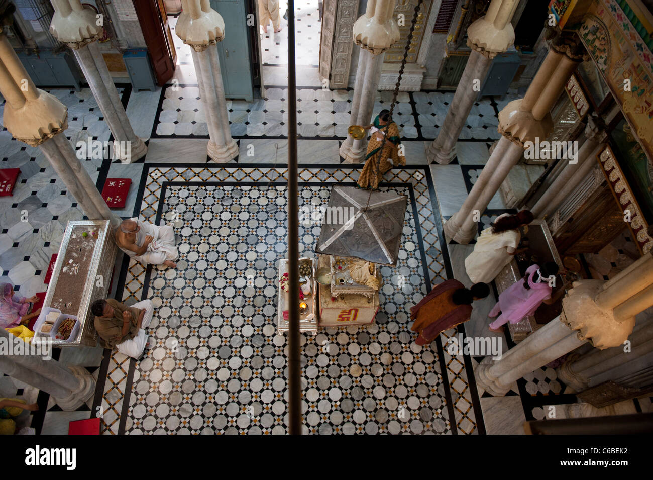 L'intérieur Panalal Adishwarji Babu Amichand Jain temple sur Malabar Hill, Mumbai, Inde Banque D'Images