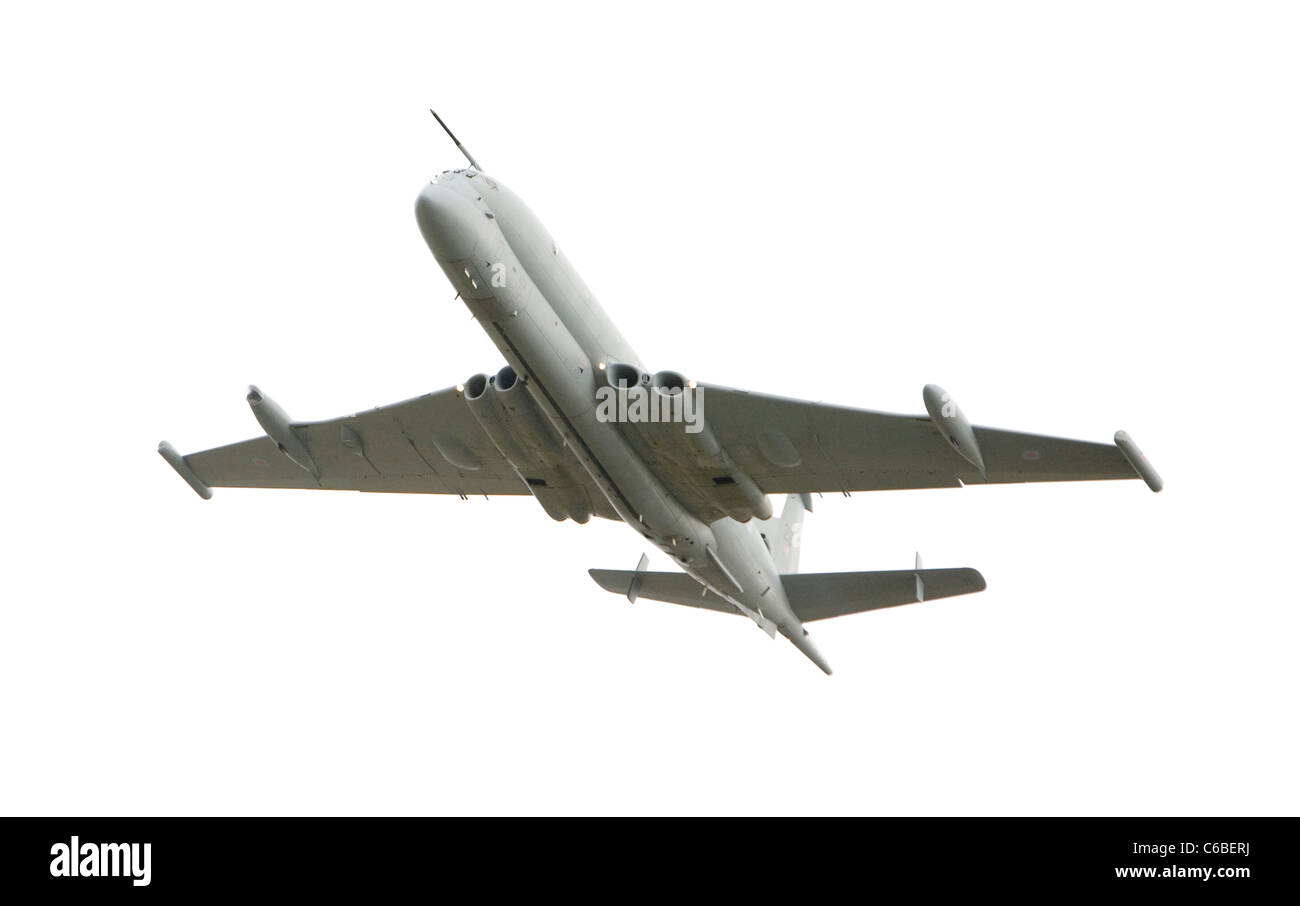 Dernier vol Nimrod RAF adieu à l'émotionnel 'Mighty Hunter' à l'Aéroport International de Kent, Mai 2010 Banque D'Images