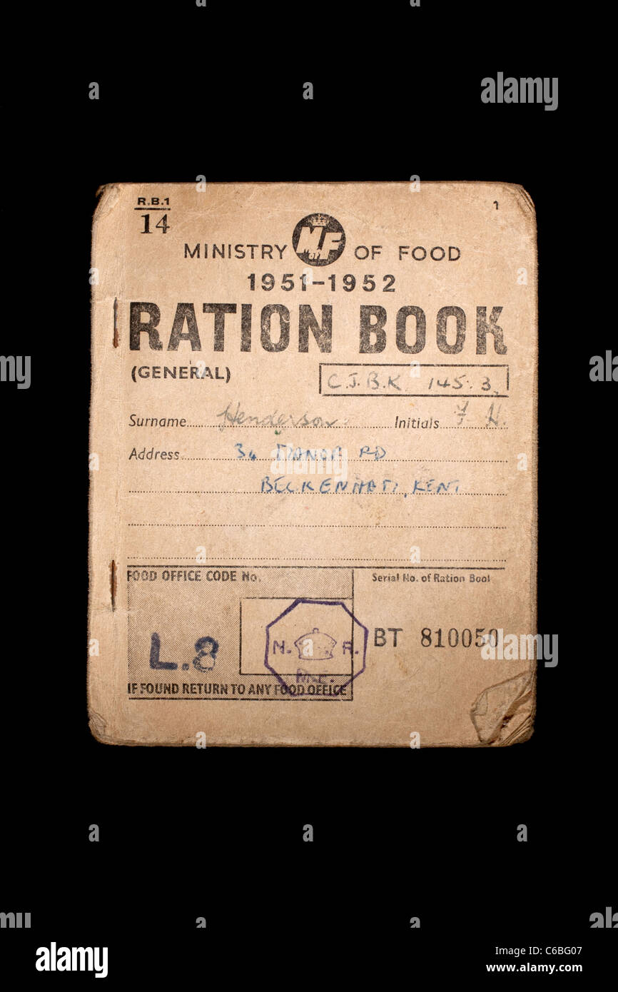 Livre de ration Banque D'Images