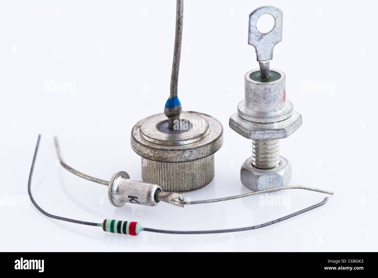Les diodes de différentes tailles en fonction du flux perméables Banque D'Images
