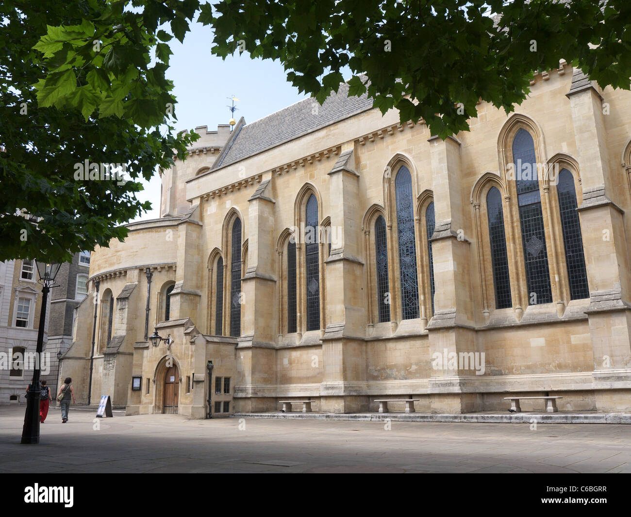 Voir l'église du Temple à Londres Banque D'Images