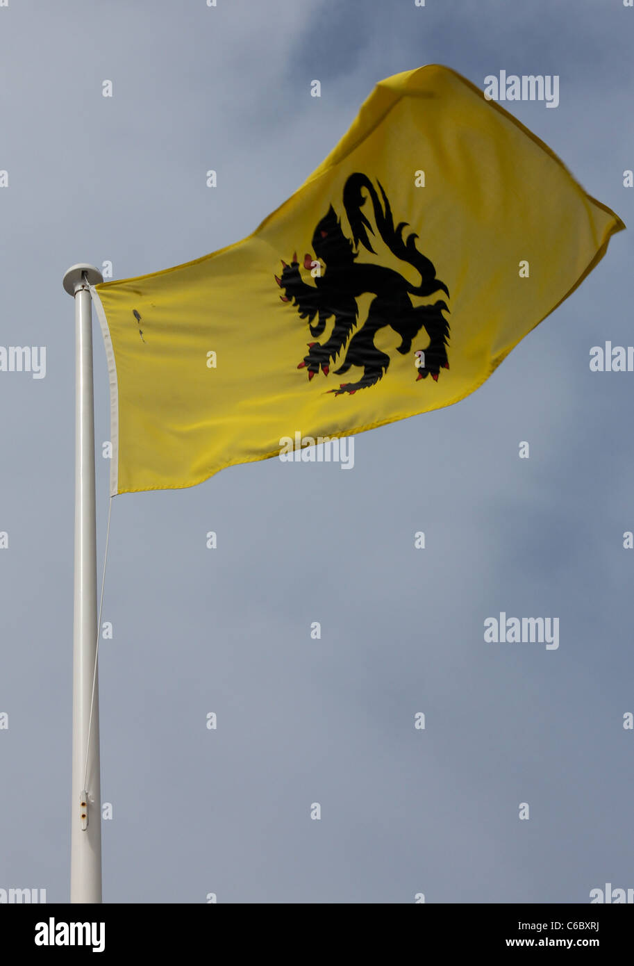 Drapeau de la Flandre Banque D'Images