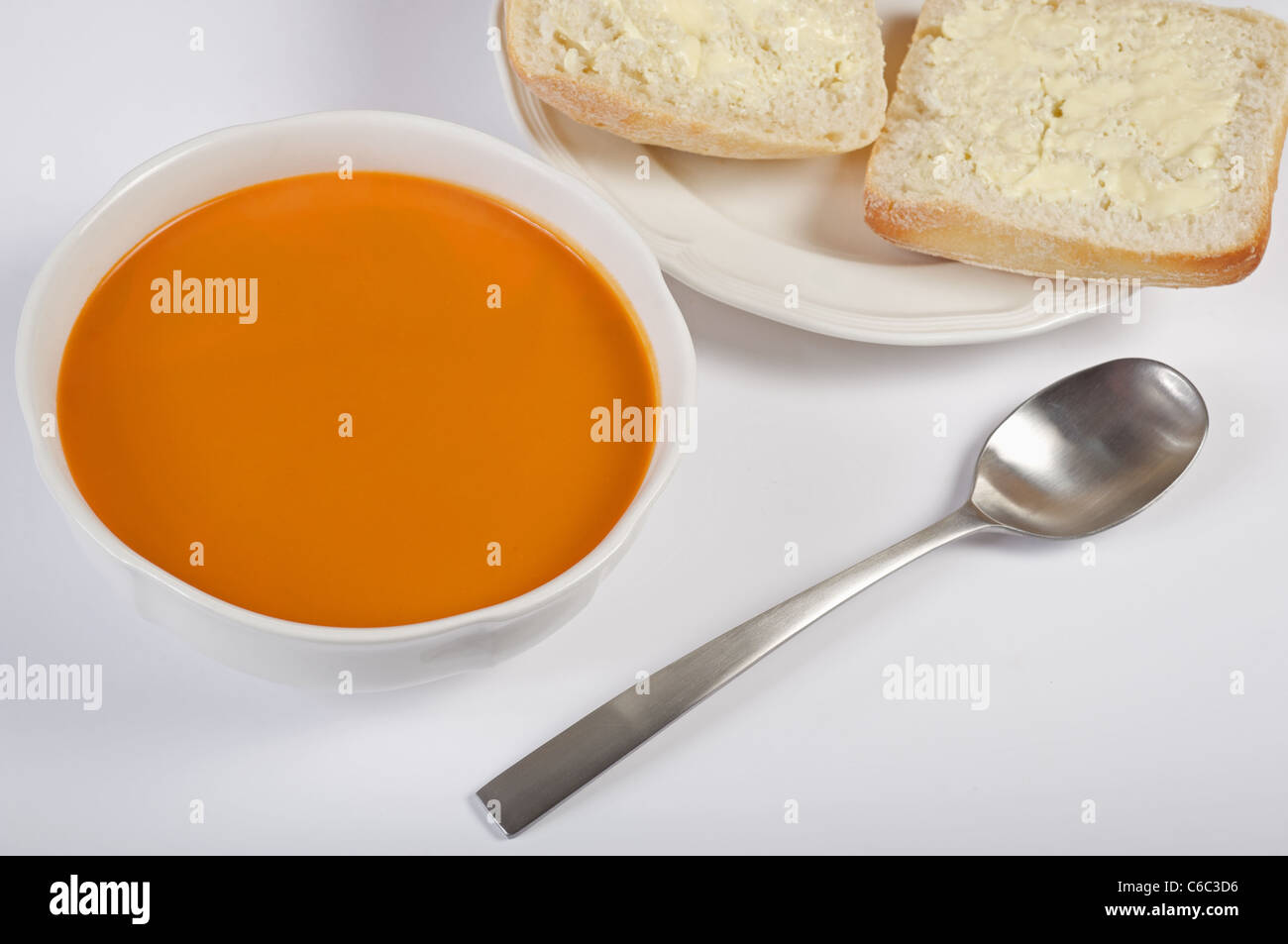 Crème de soupe aux tomates Banque D'Images