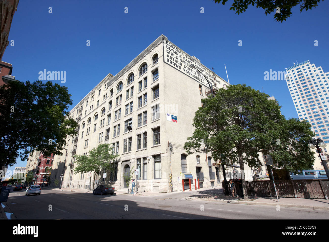 Robinson petit bâtiment dans l'exchange district centre-ville de Winnipeg Manitoba canada Banque D'Images