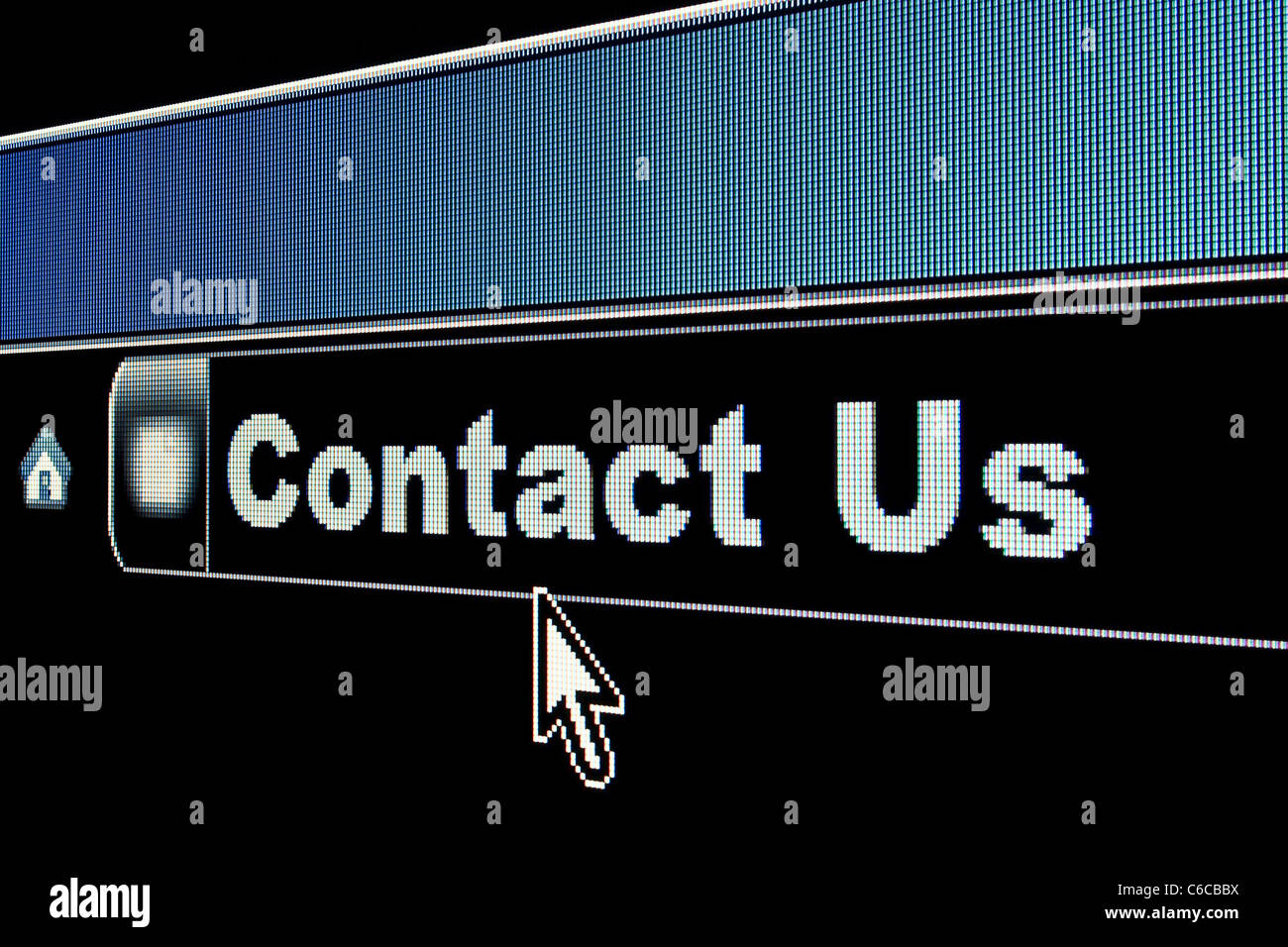 Internet Contact concept pour une page web Banque D'Images