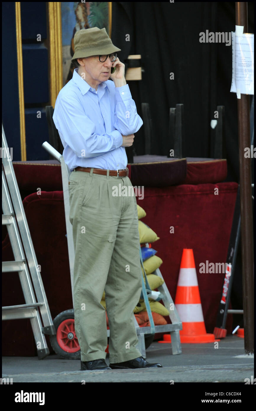 Woody Allen sur le plateau du tournage de son nouveau film 'Midnight in ...