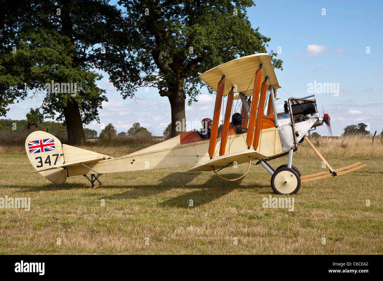 Royal Aircraft Factory SE-2C Replica, reg G-AWYI, au Château de Belvoir Banque D'Images